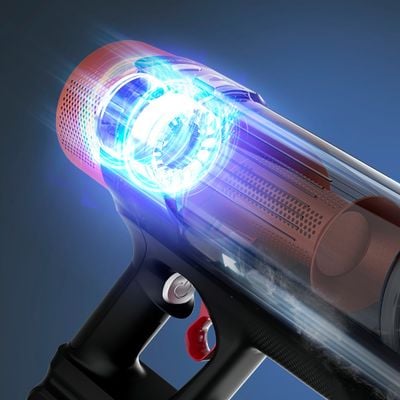 Aspirator vertical fara fir Rowenta X-Force Flex Animal 10.80 RH7A75E0, 300 W, 120 air watts, autonomie 60 minute, recipient praf 0.44L, functie boost, iluminare LED, sistem Smart Control, greutate redusa, filtrare pana la 99.9%, portocaliu & argintiu