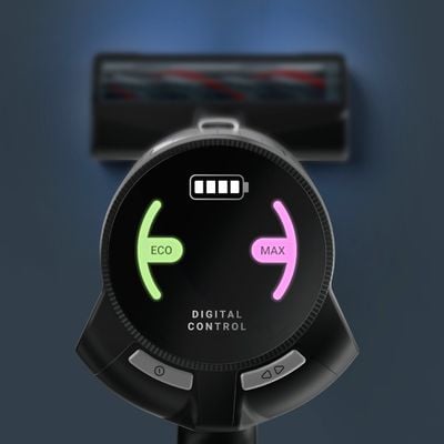 Aspirator vertical fara fir Rowenta X-Pert 5.80 RH5A31E0, 150 W, autonomie de pana la 40 minute, iluminare LED, sistem Digital Control, greutate redusa, filtrare pana la 99%, violet & argintiu