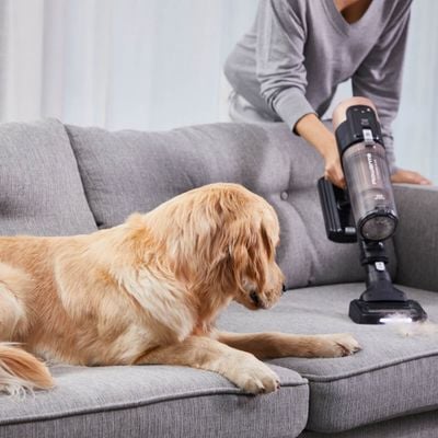 Aspirator vertical fara fir X-Force Flex 14.80 Animal RH9B74WO, 670W, Smart Control Display, Tehnologie Flex, Functie Boost, capacitate recipient de praf 0.65L, autonomie 90 de minute, negru & maro