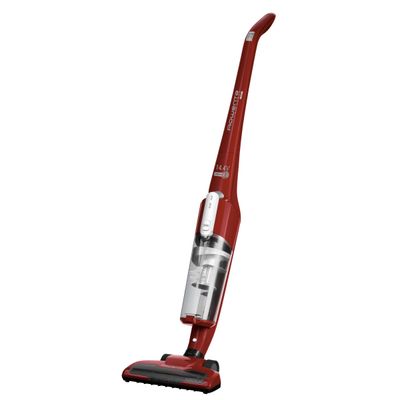 Aspirator vertical Rowenta Air Force Light RH6543WH, autonomie max 30 min, iluminare cu led, recipient 0.65L, filtru spumă, Roșu