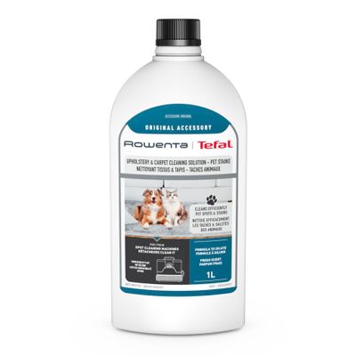 Detergent pentru aspirator cu spalare Rowenta XD5320F0 pentru textile, covoare si pete animale de companie, 1 litru, compatibil cu aspiratorul pentru tapiterie Rowenta Clean IT IN5020F0, IN5011F0