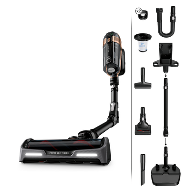 Pachet PROMO Rowenta Aspirator vertical fără fir X-Force Flex15.60 RH99F1WO si Set 20 piese Tefal Ingenio Emotion L897SJ04