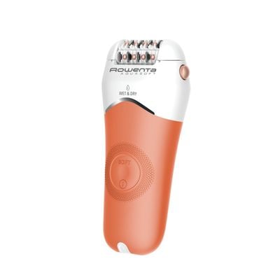 Epilator Rowenta Aqua Soft EP4920F0, 40 min autonomie, Wet&Dry, 4 accesorii, Skin Respect technology, bile pentru masaj, corai