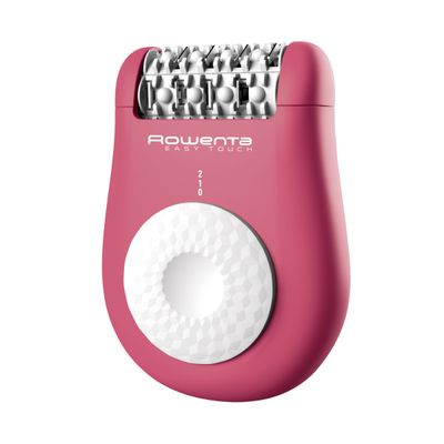 Epilator Rowenta Easy Touch EP1110F1, 24 pensete, compact, usor de utilizat, sistem de masaj cu bile, roz neon
