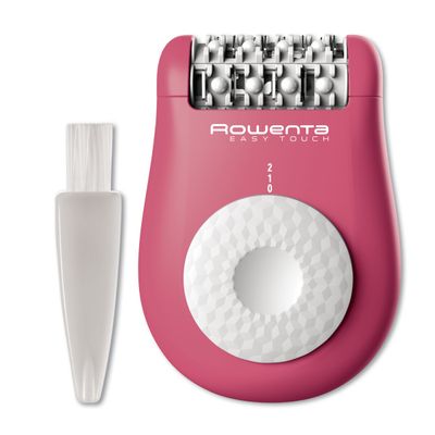 Epilator Rowenta Easy Touch EP1110F1, 24 pensete, compact, usor de utilizat, sistem de masaj cu bile, roz neon