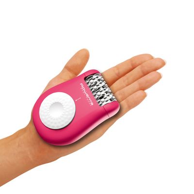 Epilator Rowenta Easy Touch EP1110F1, 24 pensete, compact, usor de utilizat, sistem de masaj cu bile, roz neon