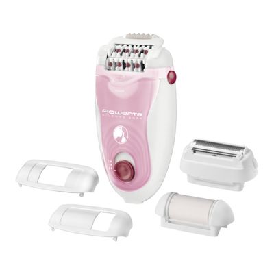 Epilator Rowenta Silence Soft EP5640D1, Functia Vision, 4.8 W, 24 pensete, 2 trepte de viteza, alb & roz