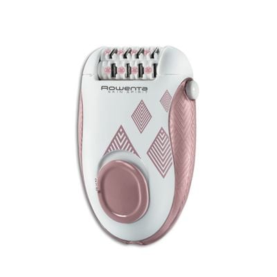 Epilator Rowenta Skin Spirit EP2900F1, 2 trepte de viteză, 24 pensete, sistem de ghidare, sistem de masaj cu bile, roz