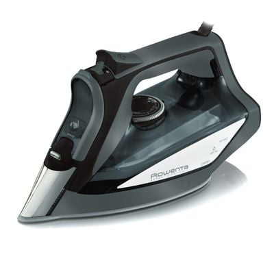 Fier de calcat cu abur Rowenta Expertis Anti-Calc DW7025D1, 2700 W, jet de abur 180 g/min, abur variabil 45 g/min, rezervor apa 300 ml, talpa Microsteam 400 HD Laser, functie antipicurare, abur vertical, negru & verde