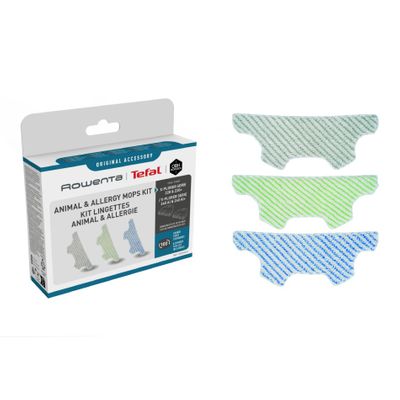 Kit 3 mopuri din microfibra Rowenta ZR294001, compatibil cu aspiratoarele robot Rowenta X-Plorer 220, 220+, 240 AI, 240 AI+, seriile RR94xx, RR96xx