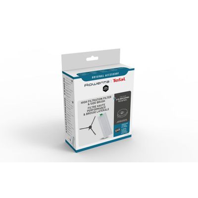 Kit Rowenta ZR185002 cu filtru de inalta performanta si perii laterale, compatibil cu aspiratorul robot Rowenta X-Plorer S75 si S75+, seriile RR85xx