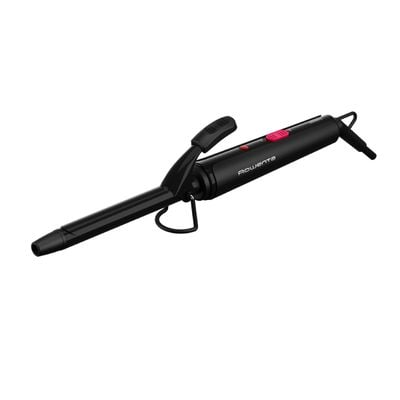 Ondulator de par Rowenta Curling Tong CF2133F0, &icirc;nveliș ceramic, 180&deg;C, 16mm, v&acirc;rf rece, cablu 1.8m, negru&roz