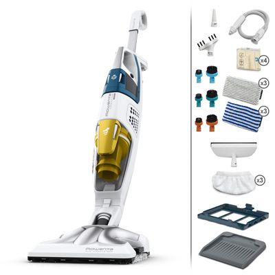 Pachet PROMO Aspirator cu abur Rowenta RY8561WH Clean & Steam Multi & Kit de intretinere Rowenta ZR850003