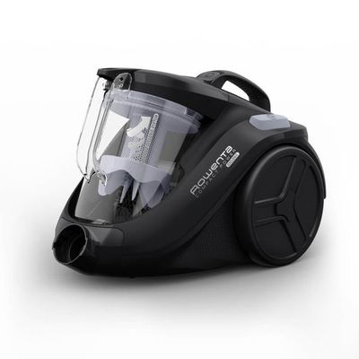 Pachet PROMO Aspirator fara sac Rowenta Compact Power Cyclonic RO3725EA 750W si Peria rotativă cu aer cald Rowenta Ultimate Experience CF9620F0