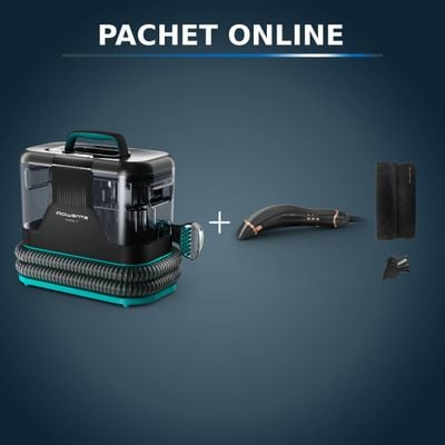 Pachet PROMO Aspirator tapițerie Rowenta Clean IT IN5020F0 & Uscător de păr Rowenta Ultimate Experience Air Motion CF8C20E0