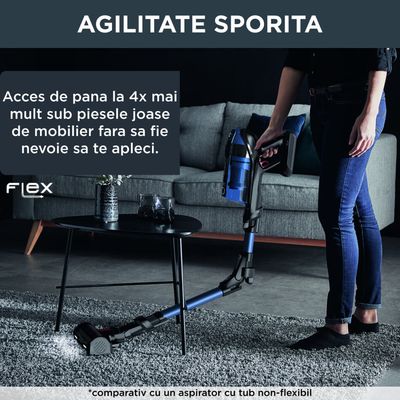 Pachet PROMO Aspirator vertical Rowenta X-Force Flex 12.60 Aqua RH98C0WO si Perie rotativa Rowenta Brush Activ' Premium Care CF9540