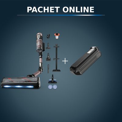 Pachet PROMO Aspirator vertical Rowenta X-Force Flex 16.60 Aqua RH9CD9E0 & Baterie Rowenta ZR009709
