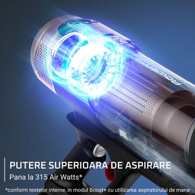 Pachet PROMO Aspirator vertical Rowenta X-Force Flex 16.60 Aqua RH9CD9E0 & Uscator de par pliabil Rowenta Nano HY8530E0