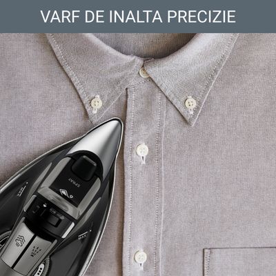 Pachet PROMO Fier de calcat cu abur Rowenta Expertis Anti-Calc DW7025D1 & Masa de calcat Tefal TI1200E1