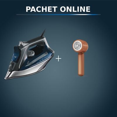 Pachet PROMO Fier de calcat cu abur Rowenta Pro Master DW8221D1 & Aparat pentru indepartarea scamelor Rowenta Easy Care JA8001E0