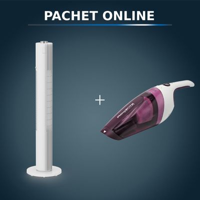 Pachet PROMO Ventilator Rowenta Urban Cool VU6720F0 si Aspirator de m&acirc;nă Rowenta Extenso Dry AC232001