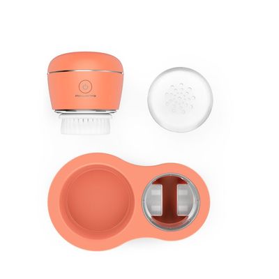Perie electrica de curatare faciala Rowenta My Beauty Routine Anti-Blemish LV4010F0, curatare fata, inlaturare machiaj, reducere pori, lumina LED albastra, coral