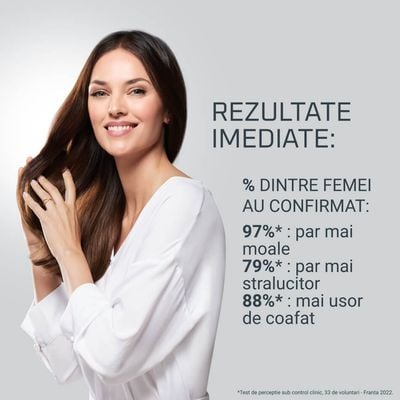 Perie de par reparatoare cu abur Rowenta Hair Therapist™ CF9920F0, 165 W, tehnologie Thermal Care, invelis Keratin, oprire automata, afisaj LED, alb