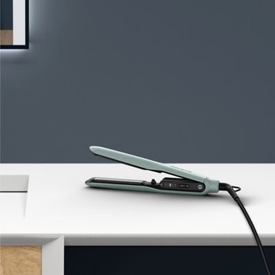 Placa de indreptat parul Rowenta ThermoGlide SF5120E0, 5 trepte de temperatura, oprire automata, placi flotante, incalzire in 30s, verde & negru