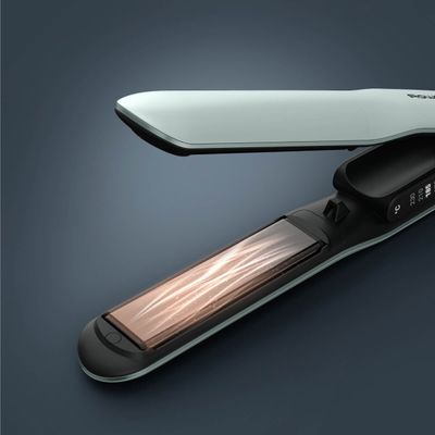 Placa de indreptat parul Rowenta ThermoGlide SF5120E0, 5 trepte de temperatura, oprire automata, placi flotante, incalzire in 30s, verde & negru