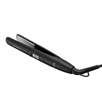 Placă de păr Rowenta Express Style SF1810F0, &icirc;nveliș Ceramic Tourmaline, 2 trepte de temperatură, negru & argintiu