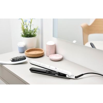 Placa de indreptat ROWENTA Optiliss SF3210F0, 10 trepte de temperatura, functie straight&curl, invelis ceramic, cablu 1.8m, alb