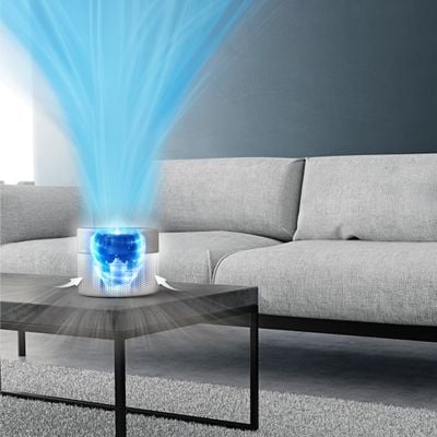 Purificator de aer Rowenta Pure Air Mini PU1521F0, 22 m², mod silentios, ultra-compact, filtrare HEPA Allergy+, CADR 85 m³/ora, alb & crem