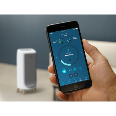 Purificator Intense Pure Air Home PU6180F0, sistem de filtrare HEPA, 5 trepte de viteza, 3 trepte de filtrare, 60 W, alb & gri