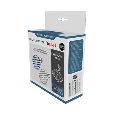 Kit 4 mopuri din microfibra Rowenta ZR009503, compatibil cu capul de aspirare AeroSpin Head al aspiratorului vertical Rowenta X-Force Flex 12.60 NEO si 13.60, seriile RH9Lxxx și RH9Axxx