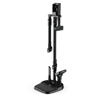 Suport de podea pentru andocare si incarcare Rowenta ZR905002 cu orificii pentru accesorii, compatibil cu gama de aspiratoare X-Force Flex 11.60, seriile RH98XX, negru