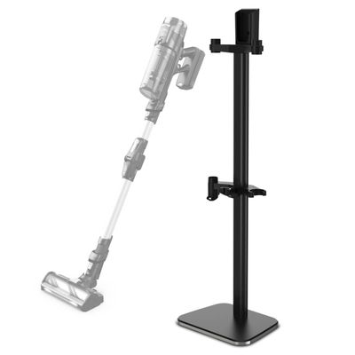 Suport de podea Rowenta ZR905004 pentru andocare si incarcare, cu orificii pentru accesorii, compatibil cu gama de aspiratoare X-Force Flex 9.60, 13.60, 12.60 Neo, X-Pert 7.60, seriile RH9Axx, RH9Lxx, RH20xx, RH6Axx, negru