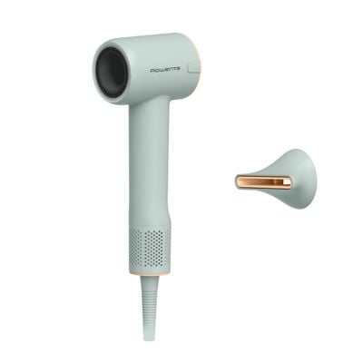 Uscator de par Rowenta Blumia HY5N12E0, 1300 W, 3 setari de temperatura, 2 trepte de viteza, generator de ioni, concentrator magnetic, design compact, verde