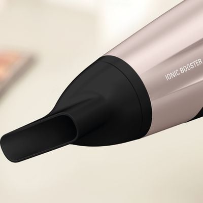 Uscător de păr Rowenta Studio Dry Glow CV5831F0, 2100W, 6 trepte de viteza si temperatura, tehnologie Thermo control, difuzor pentru volum, negru&roz