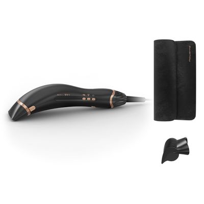 Uscator de par Rowenta Ultimate Experience Air Motion CF8C20E0, 1300W, 3 trepte viteza, 3 trepte temperatura, concentrator 5 mm, jet de aer rece, husa de depozitare, negru & roz