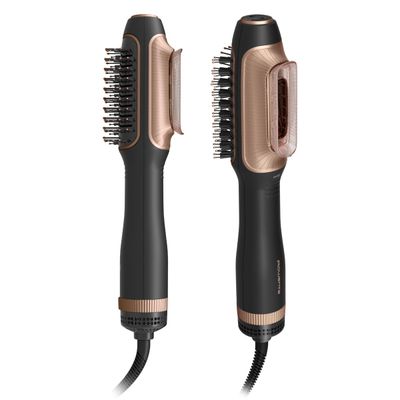 Uscator de par si perie cu aer cald Rowenta Reverso 2 in 1 CF9840F0, 1200W, 2 trepte de viteza si temperatura, accesoriu protectie inclus, negru