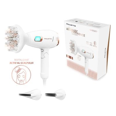 Uscator de par Ultimate Experience Scalp Care CV9240F0, 2200W, Active scalp revitalizer, functie Advanced Care, tehnologie Ionic Booster, alb