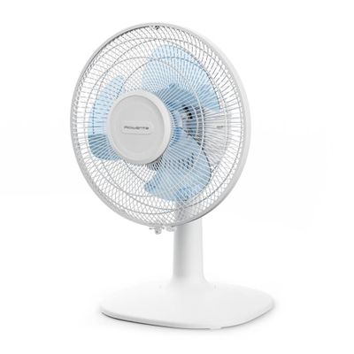 Ventilator de birou Rowenta Essential+ VU2310F0, 28 W, 2 trepte de viteza, rotire automata, consum redus de energie, design compact, alb