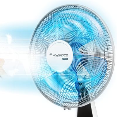 Ventilator de birou Rowenta Turbo Silence Extreme VU2630F0, 40W, 4 trepte de viteza, functie Turbo Boost, elice cu 5 lame, alb
