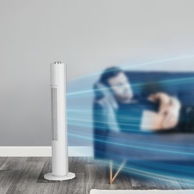 Ventilator Rowenta Urban Cool VU6720F0, 3 trepte de viteza, oscilatie larga, silentios, Alb