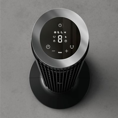 Ventilator turn Rowenta Eole Silence Force VU7020F0, 8 trepte de viteza, motor Effitech®, timer 8 ore, functie de noapte, ecran LED, oprire automata, telecomanda inclusa, negru
