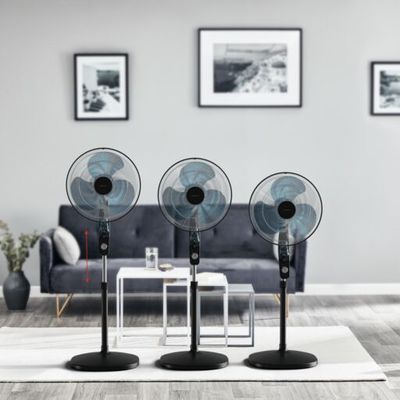 Ventilator cu picior Essential+ VU4420F2, putere 60 W, protecție impotriva țânțarilor, 3 trepte de viteza, consum redus de energie, design compact, negru