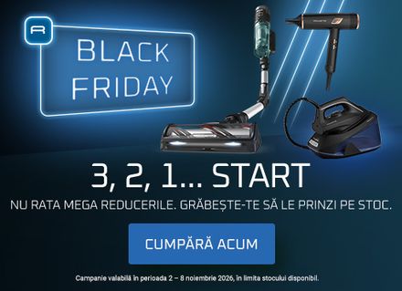 Black Friday 2026 la Rowenta: oferte și reduceri la aspiratoare și produse de îngrijire personală Black Friday 2026 la Rowenta: oferte și reduceri la aspiratoare și produse de îngrijire personală
