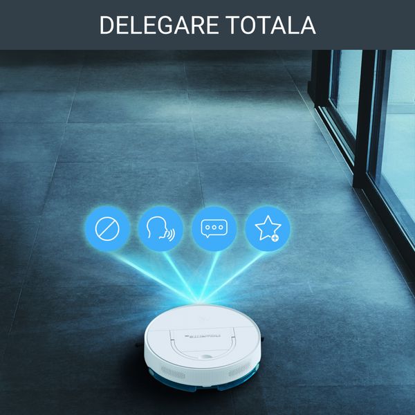 Aspirator robot X-Plorer Serie 130 Ai Animal & Allergy RR9077WH, actiune 4 in 1, autonomie de 120 minute, recipient pentru praf de 0.5L, alb