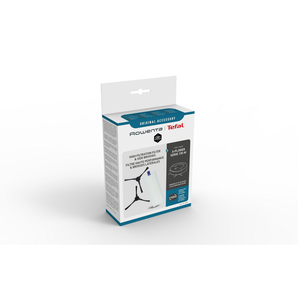 Kit Rowenta ZR130002 cu filtru de inalta performanta si perii laterale, compatibil cu aspiratorul robot Rowenta X-Plorer S130 AI, seriile RR90xx