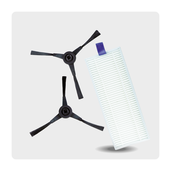 Kit Rowenta ZR130002 cu filtru de inalta performanta si perii laterale, compatibil cu aspiratorul robot Rowenta X-Plorer S130 AI, seriile RR90xx